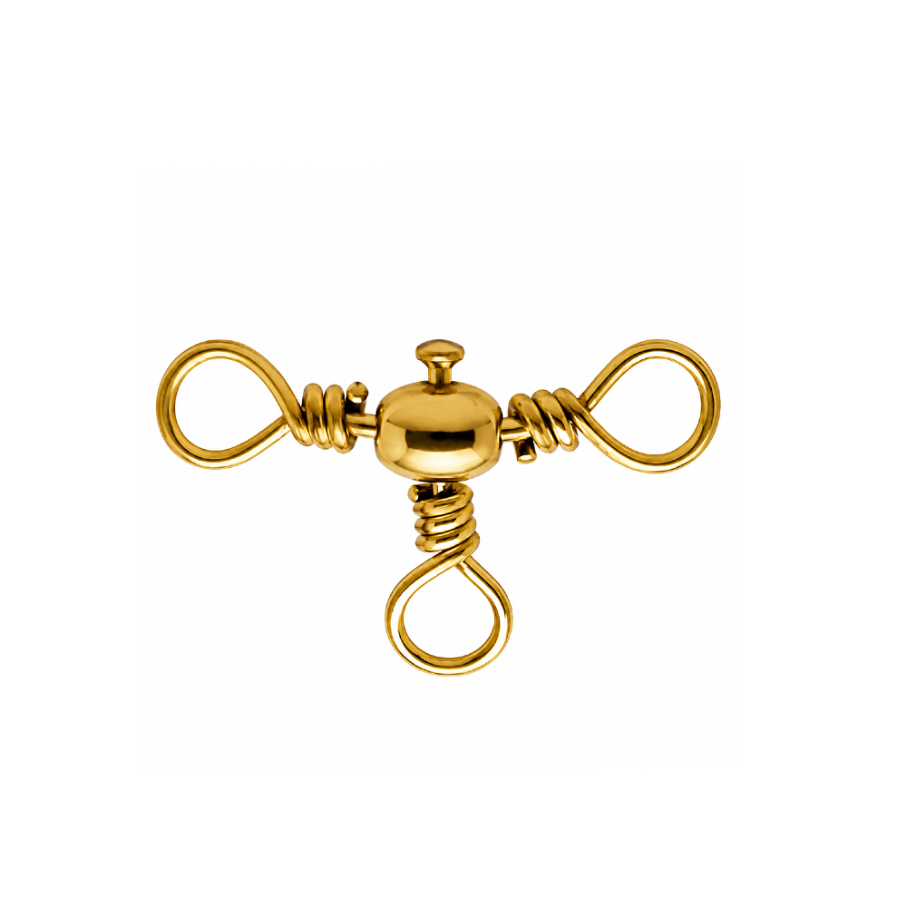 Black Diamond Barrel Crossline Swivel Gold