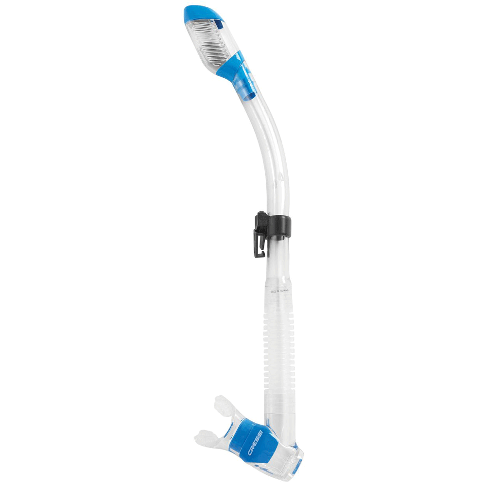 Cressi Dry Snorkel Clear-Blue
