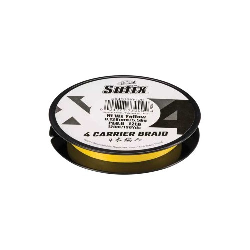 Sufix X-4 Hi Vis Yellow 150m