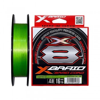 YGK X-Braid Cord X8 Chartreuse 300m