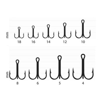 Kamatsu Treble Hook Round Black Nickel