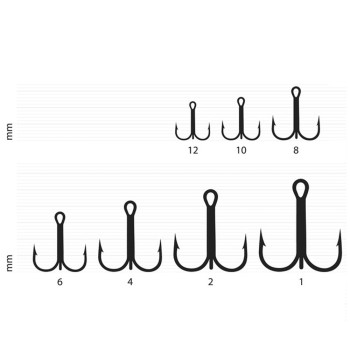 Kamatsu Round Bent Treble Black Nickel